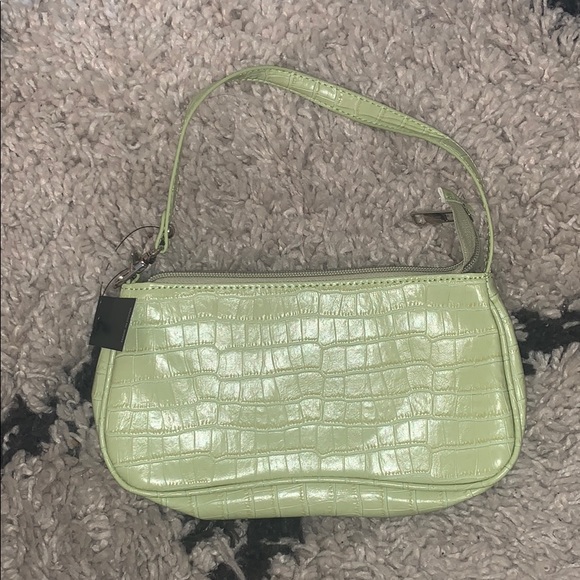 Handbags - Green Croc Mini Bag